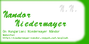 nandor niedermayer business card