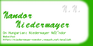 nandor niedermayer business card